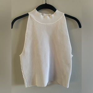 Aritzia Scult knit high next top in white | Sz M